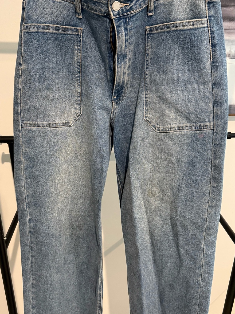 Altar'd State Light Blue Relaxed Fit women’s wide leg Jeans